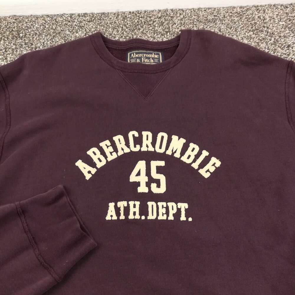 Vintage Abercrombie & Fitch Sweatshirt Athletic Dept Red Mens XL Made In USA